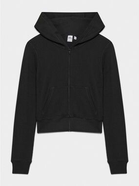 Aritzia TNA Waffle Zip Cropped Hoodie